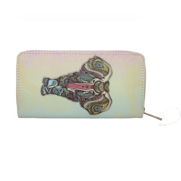 NEW Bohemian Elephant Long Wallet - Picture 6 of 14